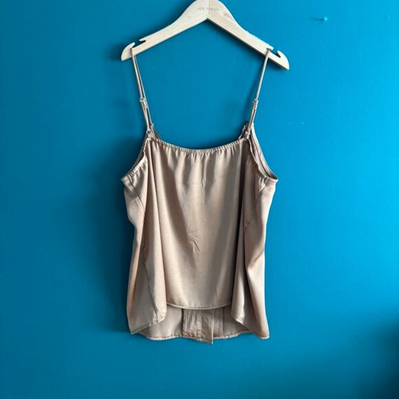 Elegant Lace Trim Brown Tank Top - Picture 4 of 5